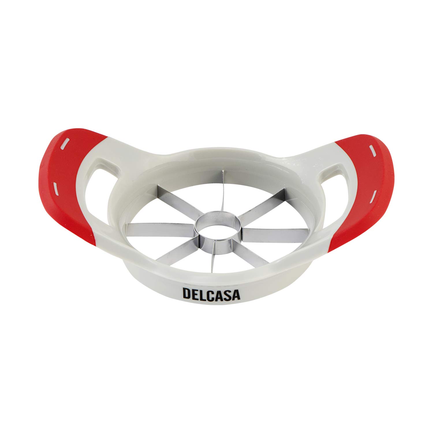 Delcasa DC1679 Easy Grip Apple Corer & Slicer Stainless Steel Apple Cutter Divider Wedger Ergonomic Rubber Grip Handle with 8 Sharp Stainless Steel Blades Easy to use & Clean, multi colour