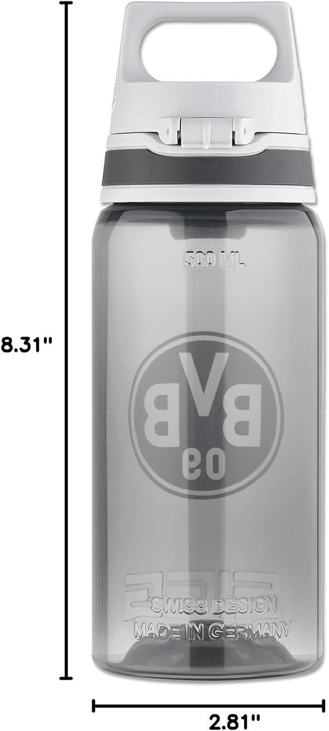 Borussia Dortmund BVB SIGG Children's Bottle 0.5 L Sporty Fan Item Grey