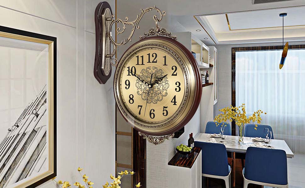※maco8※DOUBLE FACE WALL CLOCK maco8※DOUBLE FACE WALL CLOCK Amazon.com: BELMAKS Vintage Double
