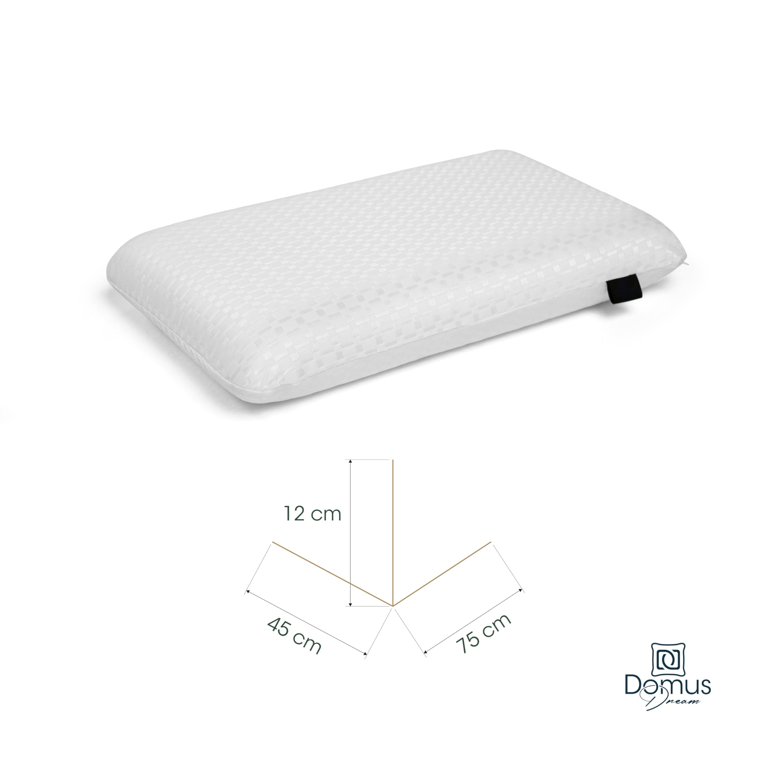 Cuscino per Dormire Memory Foam Forato a Saponetta, Rinfrescante e Anallergico - Cuscino Letto 41x72 Altezza 12cm