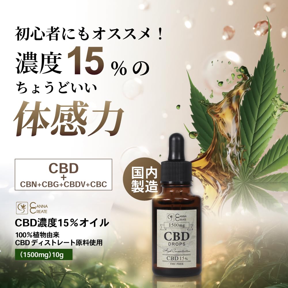 【10G】H4CBD ディストレート原料 CBD Amazon.co.jp: CANNA CREATE CBD オイル 15％ 高濃度 スイス産 ディ