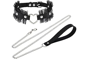 Leather Collar Choker Set for Adults with Leash