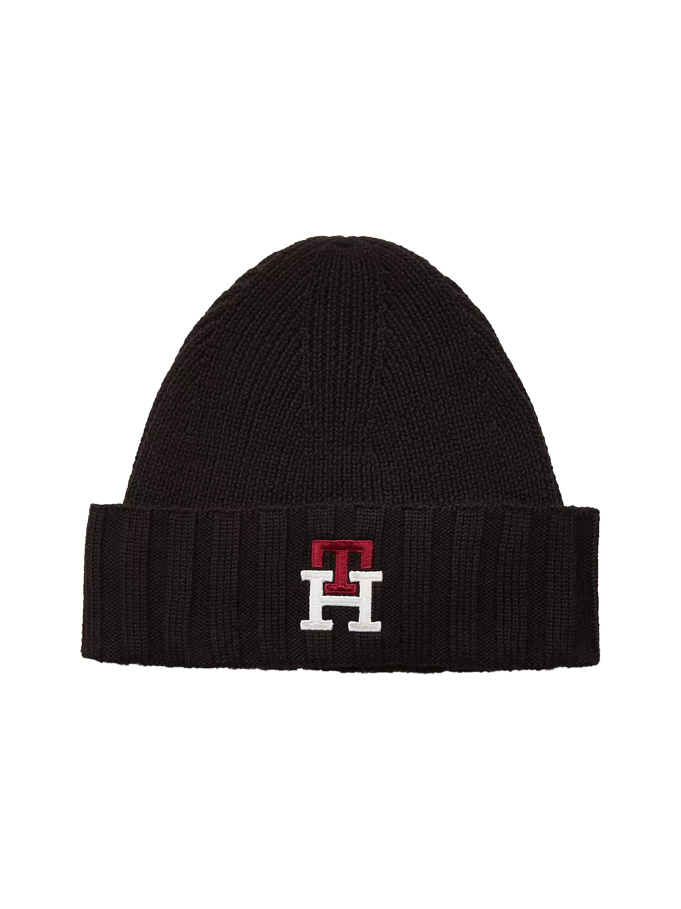 Tommy Hilfiger Mens 'TH Prep' Mono Beanie Hat (Black) One Size