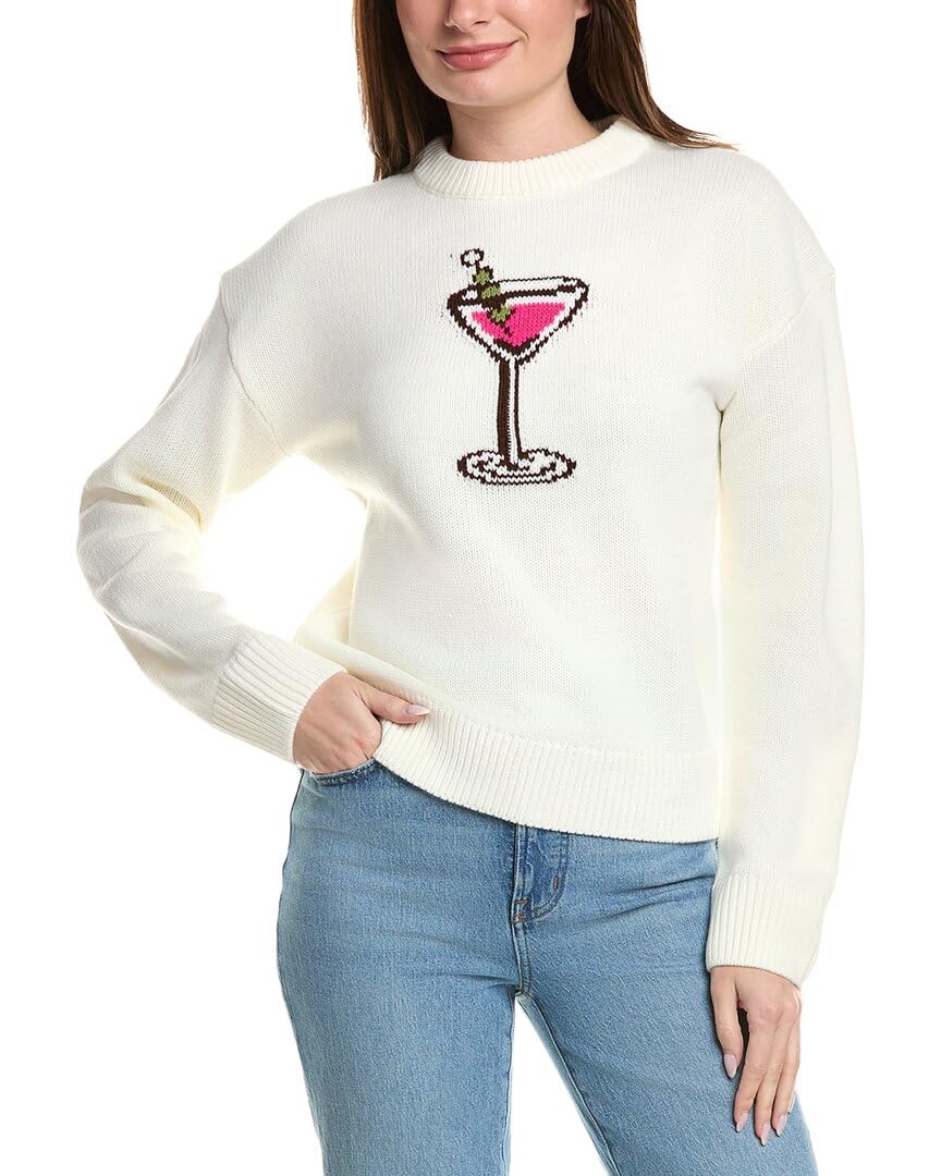 English Factory Womens Cocktail Sweater Xs White