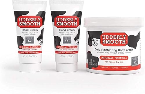 UDDERLY SMOOTH - Crema suave no grasosa hidratante para manos y cuerpo, 1 paquete de 3 unidades
