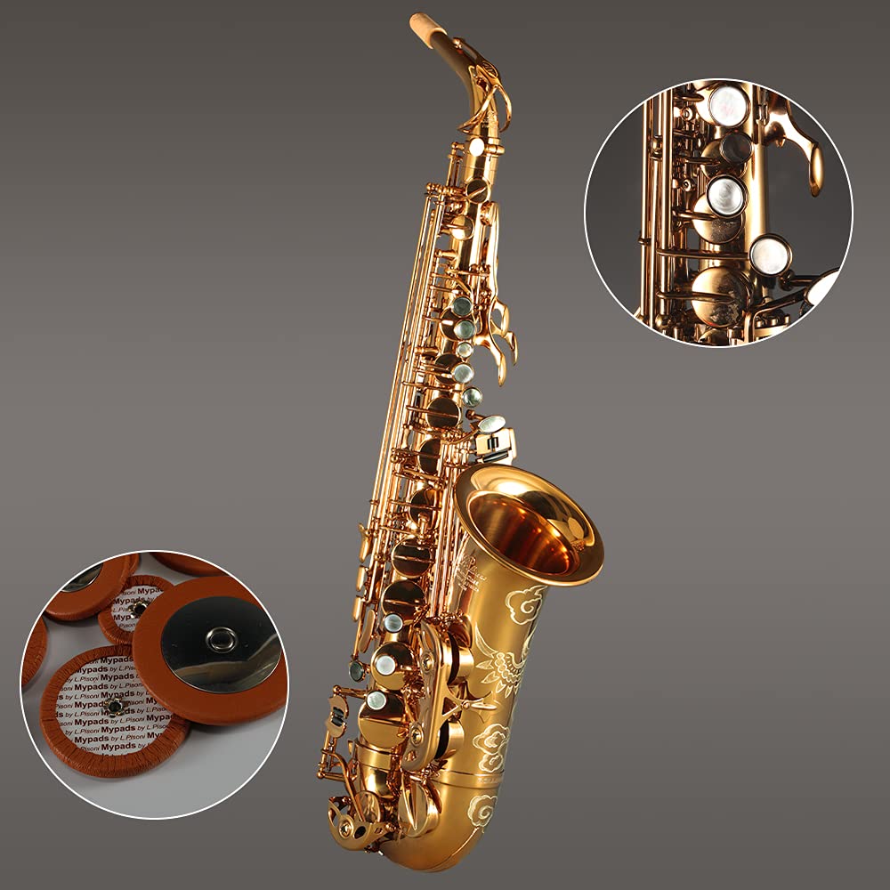 Rollins Saxophone alto RSA-X3, E flat Selmer 54-Key,Matériau cuivre rouge + laiton,Or