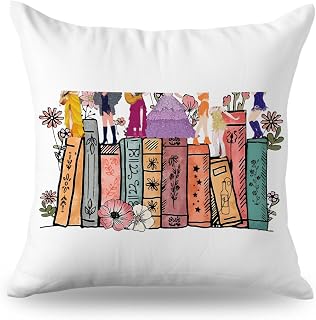 Music Lover Gifts Throw Pillow Cover 18x18, Song Album Gift, Book Lover Bookish Farmhouse Home Decor for Living Room, Bed, Sofa - Music Fans Pillow Case Protector
