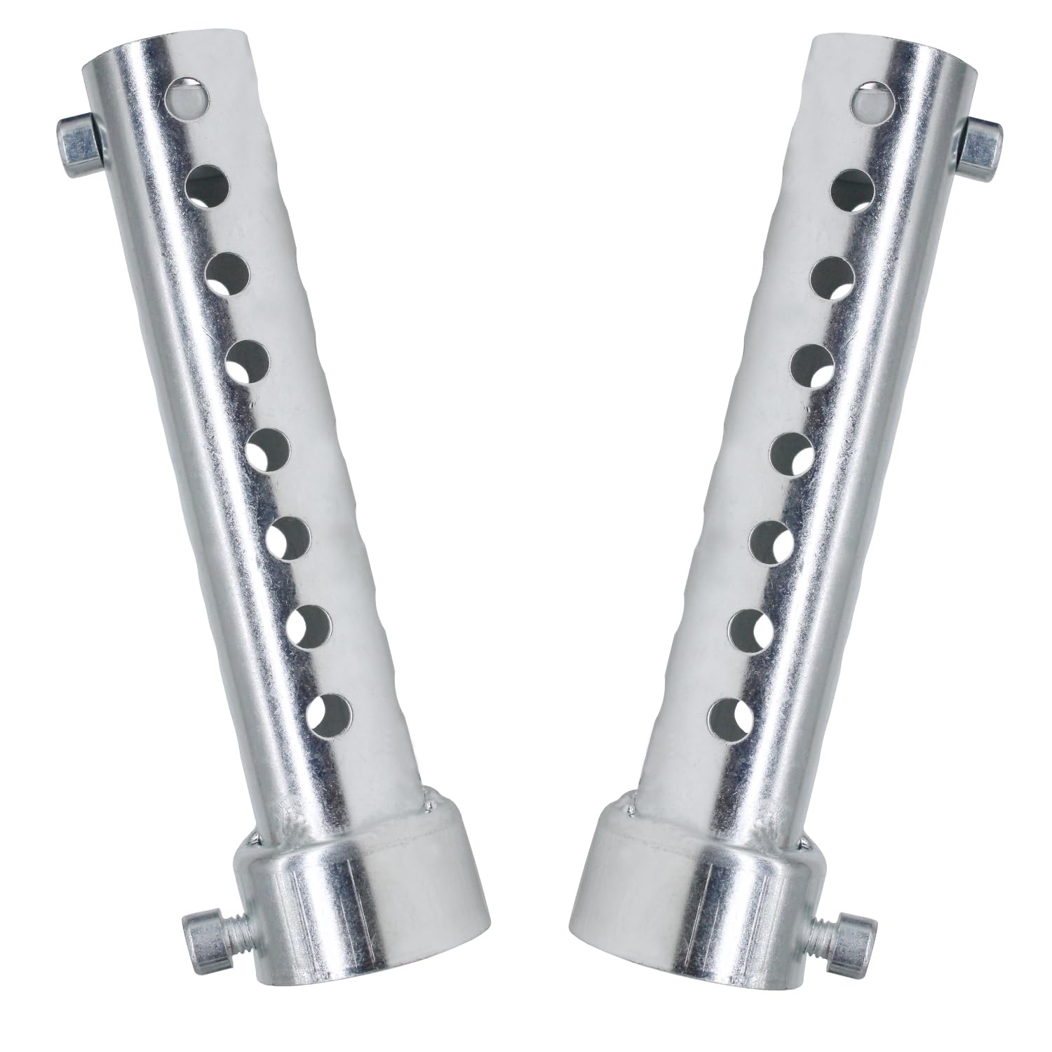 2 Pcs Motorcycle Exhaust Silencer Motorbike Muffler Insert Baffle Silencer Universal (silver-35mm,2Pcs)