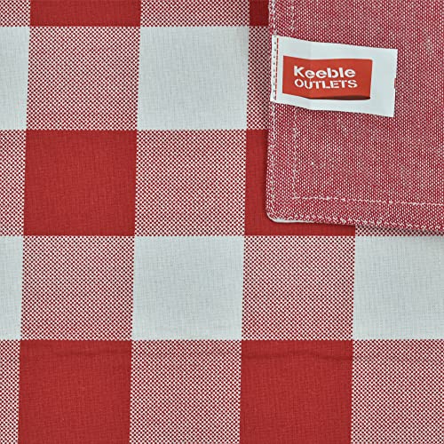 Double Layered Reversible 19 X 14 Inches Buffalo Plaid Kitchen Mat | 100% Cotton Red And White Checked Set Of 4 Placemats For Dining Table Decor | Washable Rectangle Placemats For Kitchen Table #TOP7