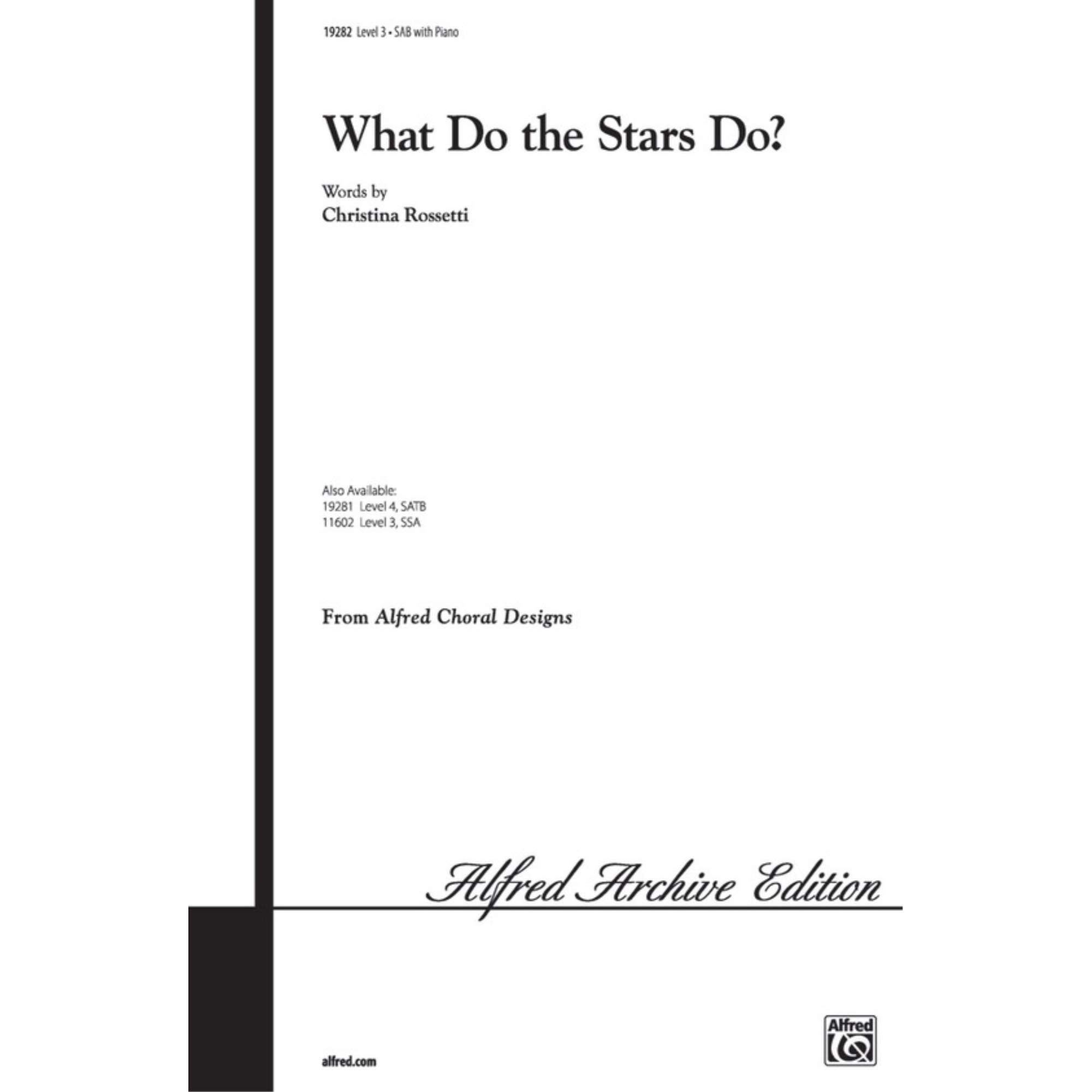 What Do the Stars Do? - Words by Christina Rossetti, music by Sherri Porterfield