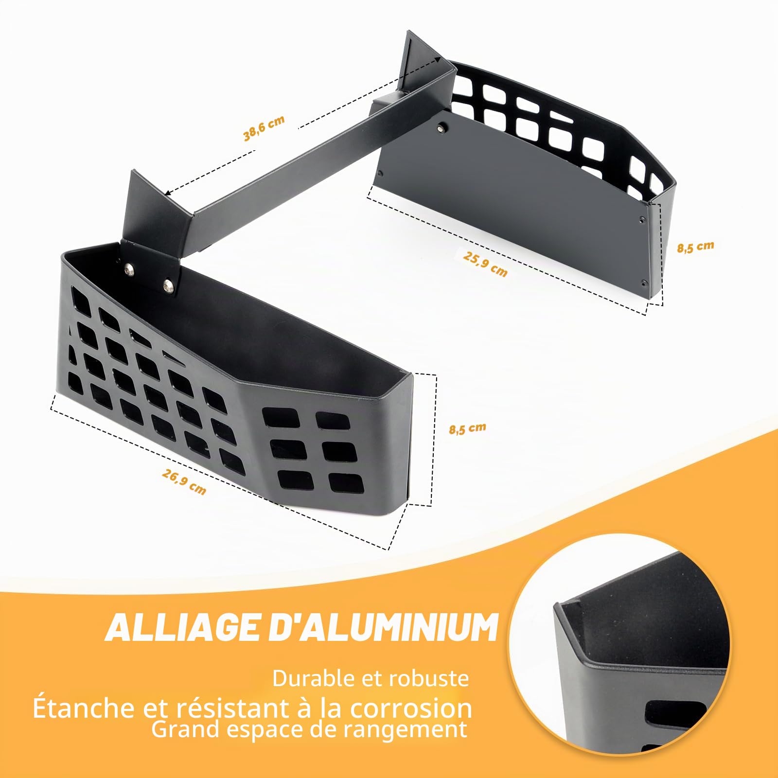 MAIKER Boîte de rangement en métal JK pour boîte de rangement pour boîte de vitesses centrale de transmission automatique compatible avec Jeep Wrangler JK JKU 2011-2018, style tactique
