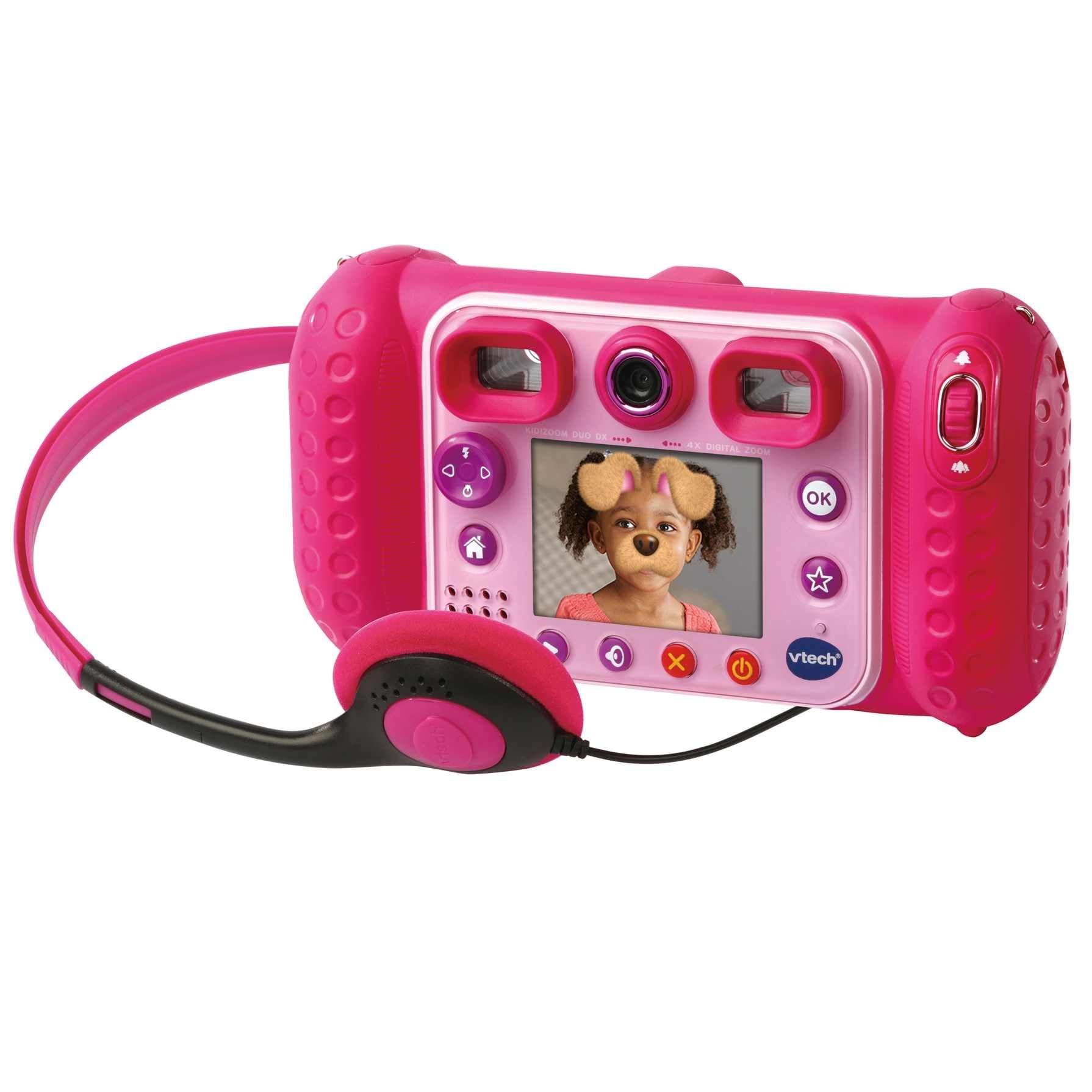 VTech - Aparat cyfrowy Kidizoom DUO DX do zdjęć dla dzieci, filmów, filtrów, odtwarzaczy muzyki, gier, USB, kontrola rodzicielska