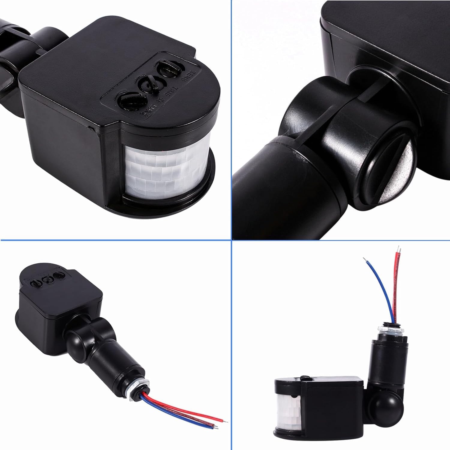 BaRiFanNova PIR Motion Detector, Motion Sensor Replacement, AC110-220V, Waterproof Outdoor,Human Body Sensor for LED Light, Auto Dusk to Dawn Inductor Switch (Black)