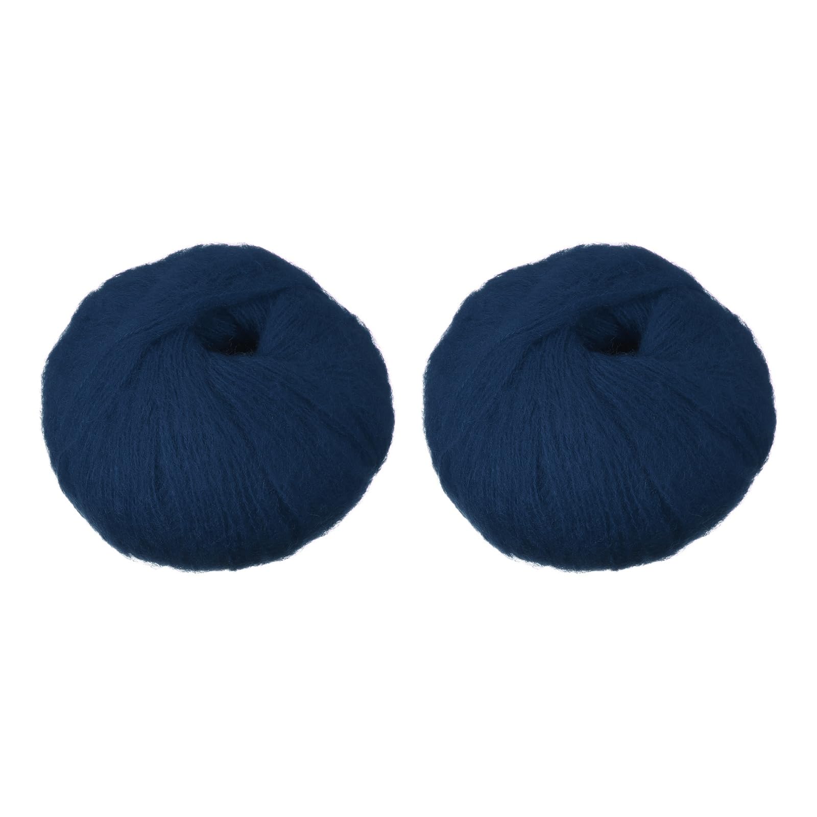 PATIKIL 2 Skeins Mohair Yarn, Soft Yarn Faux Mohair Fuzzy Fur Fine Fluffy Yarns Thin for Crocheting Knitting Sweater Scarf Hat Crafts Blanket Rug, Navy Blue