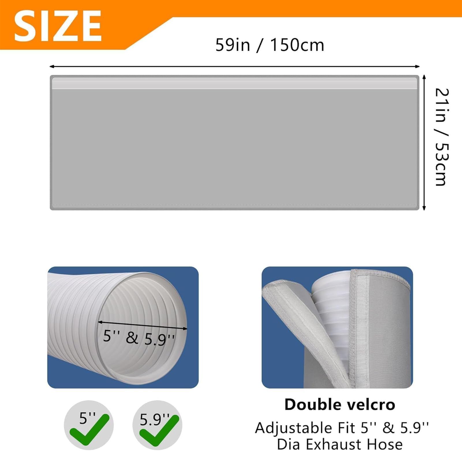 Protection Tuyau Climatisation, Gaine Isolante Climatisation, Isolation Tuyau Climatiseur - Enveloppe Isolante Triple Couche Ajustable Pour Usage IntéRieur Et ExtéRieur - DiamèTre 13 Cm Et 15 Cm