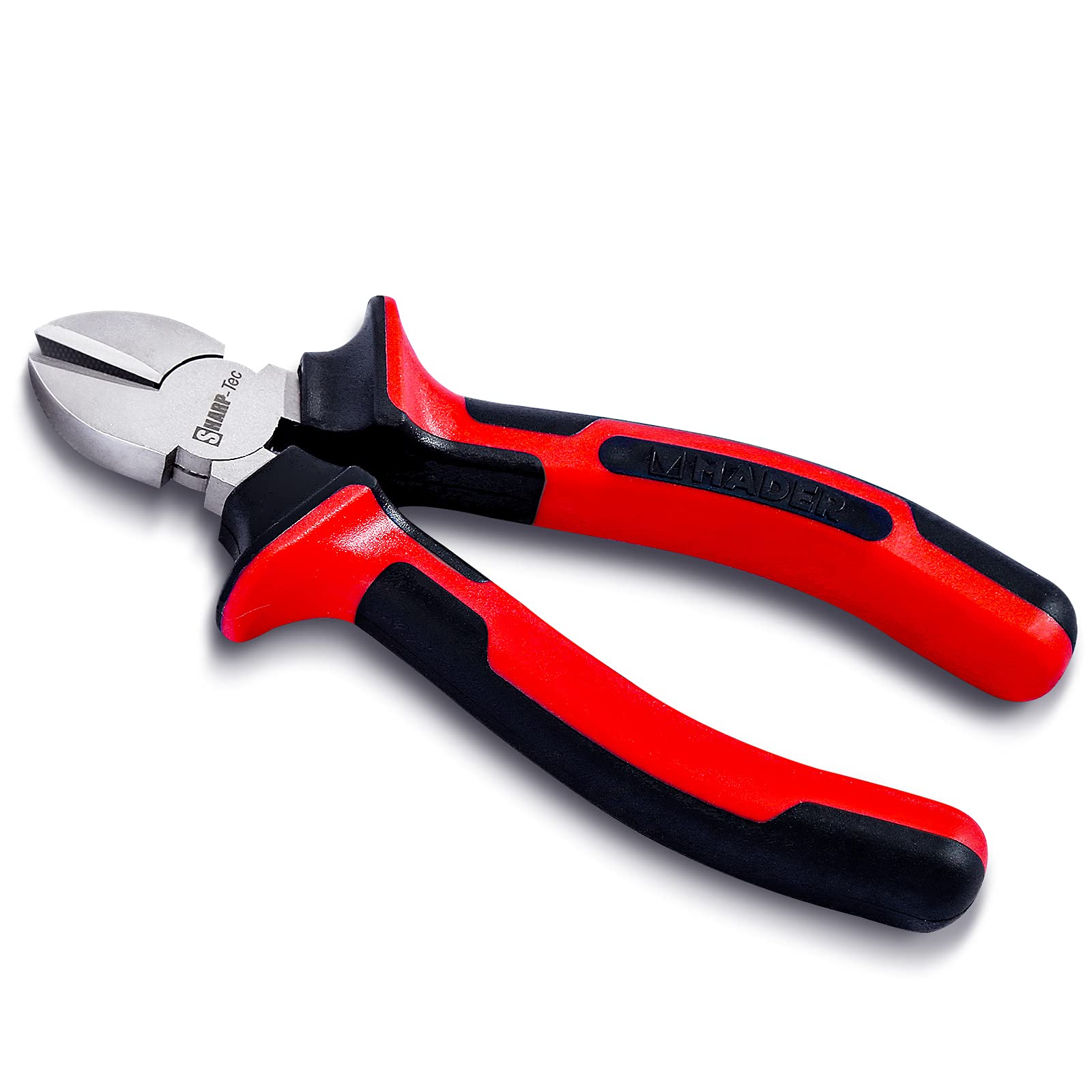 Sharp-tecWire Cutters 200mm, 8-inch Diagonal Cutting Pliers with Anti-Slip Handle, Professional Heat-Treated Side Cutters with Strong Cutting Force