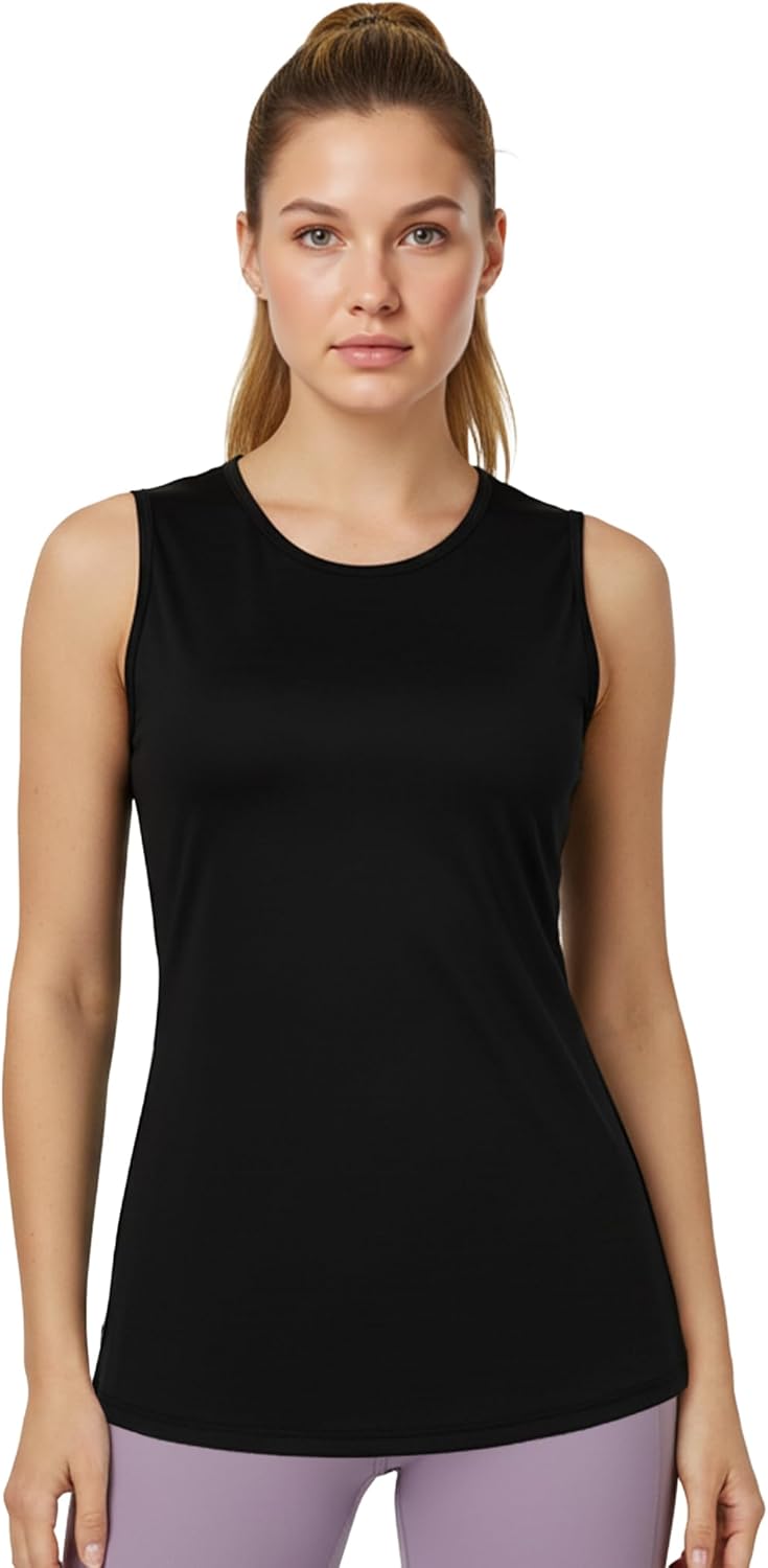 Breathable Workout Tops for Women Women's Athletic Shirts & Tees Sleeveless Workout Tops for Women's Gym and Yoga - Image 2