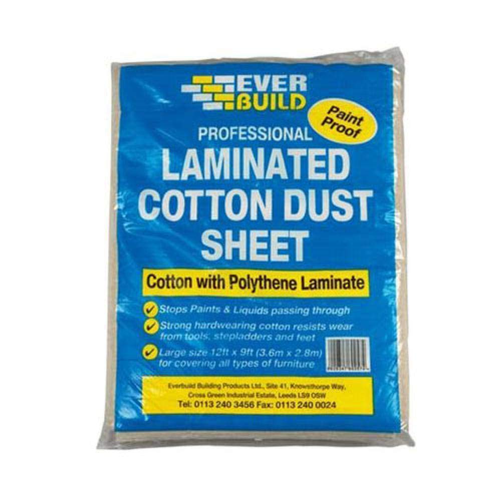 Everbuild Sika Laminated Cotton Dust Sheet 3.6 x 2.7m EVBLAMDUST
