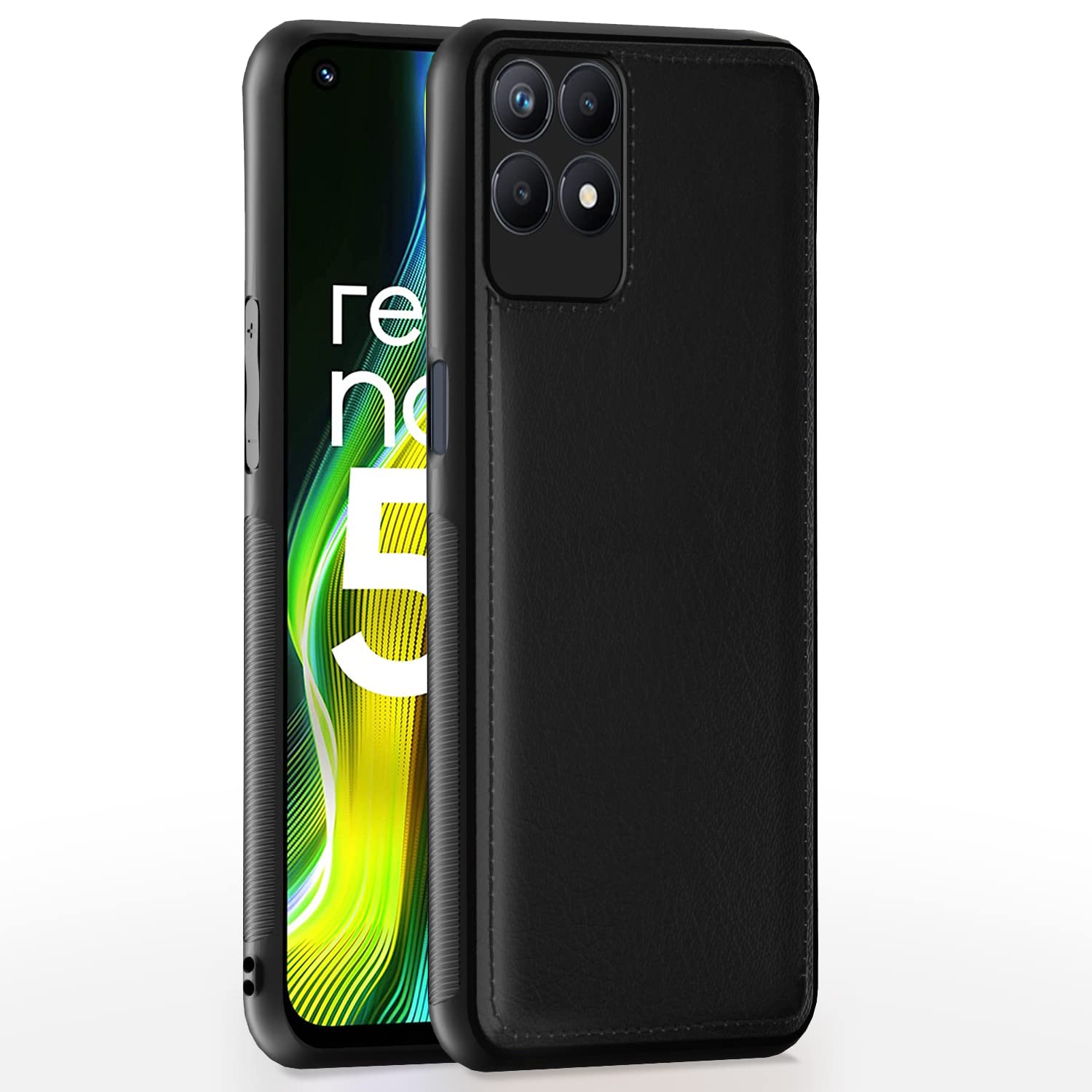 Pikkme Realme Narzo 50 4G / Realme 8i 4G Back Cover | Flexible Pu Leather | Full Camera Protection | Raised Edges | Super Soft-Touch | Bumper Case for Realme Narzo 50 4G / Realme 8i 4G (Black) (B0C43M6XVF) Amazon Price History, Amazon Price Tracker