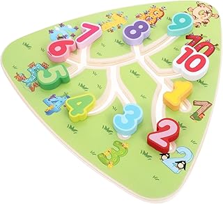 PLAFOPE Labirinto Ambulante Playset De Madeira Quebra-Cabeça Labirinto Interativo Tabuleiro De Mesa Labirinto Engraçado Labirinto De Madeira Móvel Pode Mover Placa De Aprendizagem