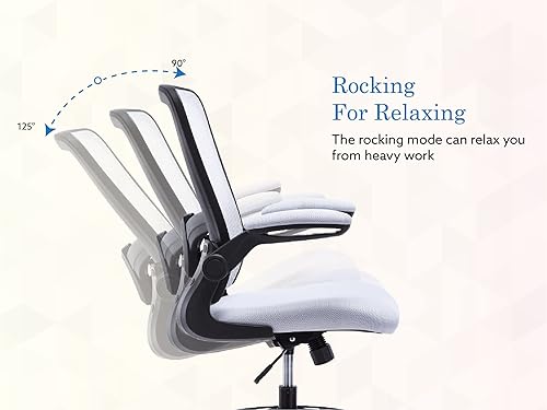 Miniatura 9 de Naomi Home Serena Silla ergonómica de malla de redacción, ajustable, malla transpirable, soporte lumbar, ergonómica y ajustable en altura ajustable,