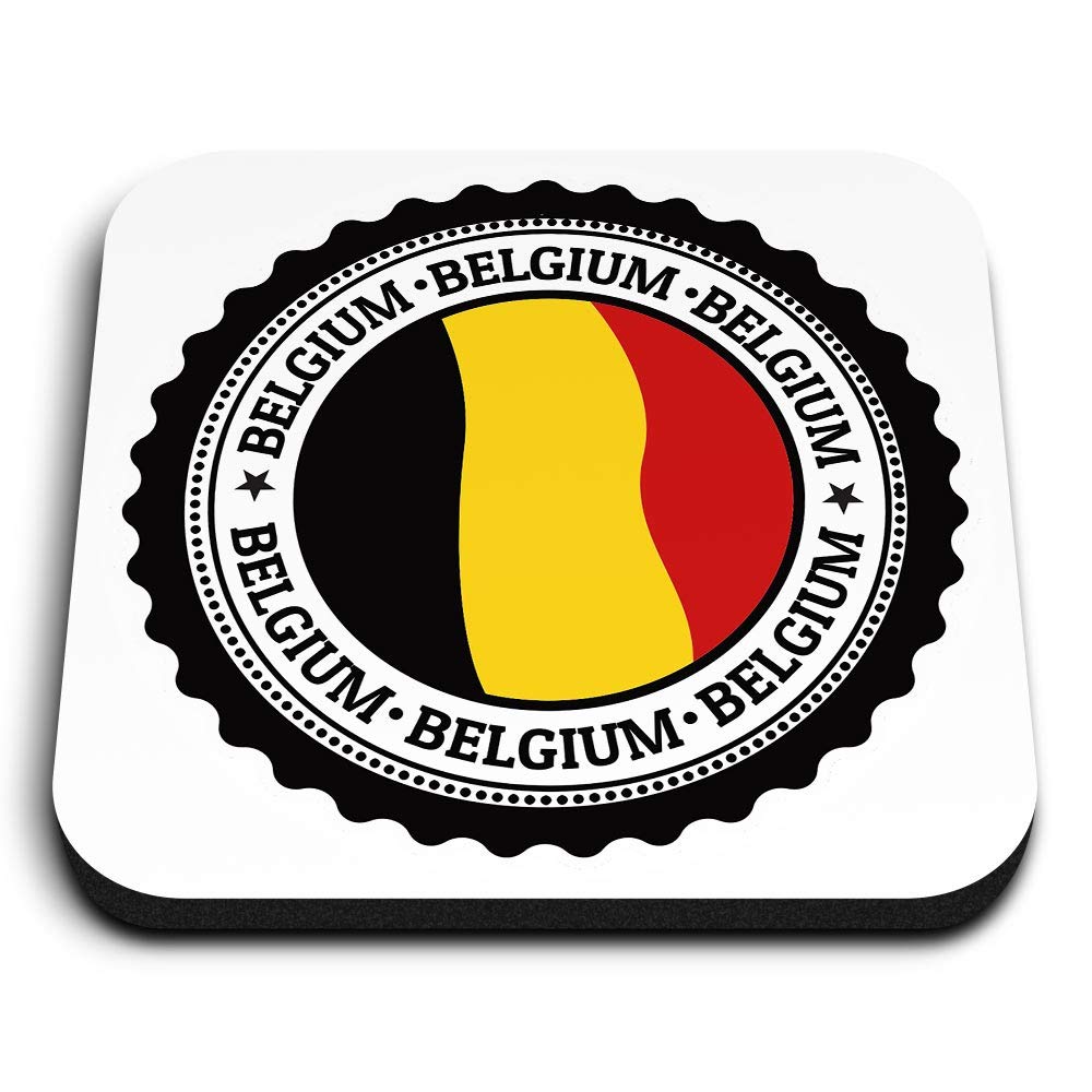 Destination Vinyl Ltd Multicolor 1 X Square Mdf Fridge Magnet - Belgium Flag Belgian Travel Europe 4757