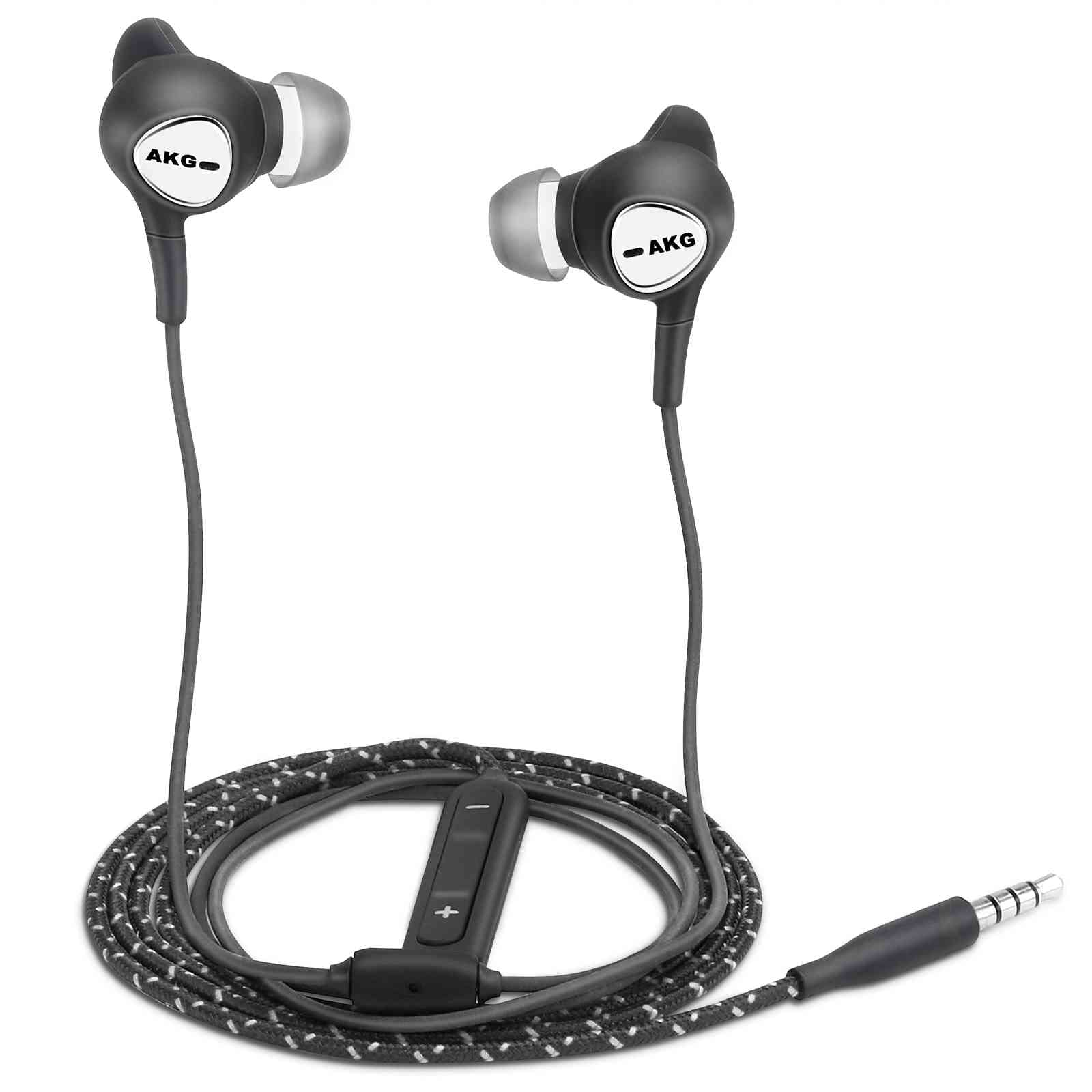 Wired 3.5MM Jack Durable Earphones Earbuds w Microphone and Volume Control, Deep Bass Clear Sound Noise Isolating in Ear Headphones, Compatible with alcatel Go Flip 3 Tuned by AKG