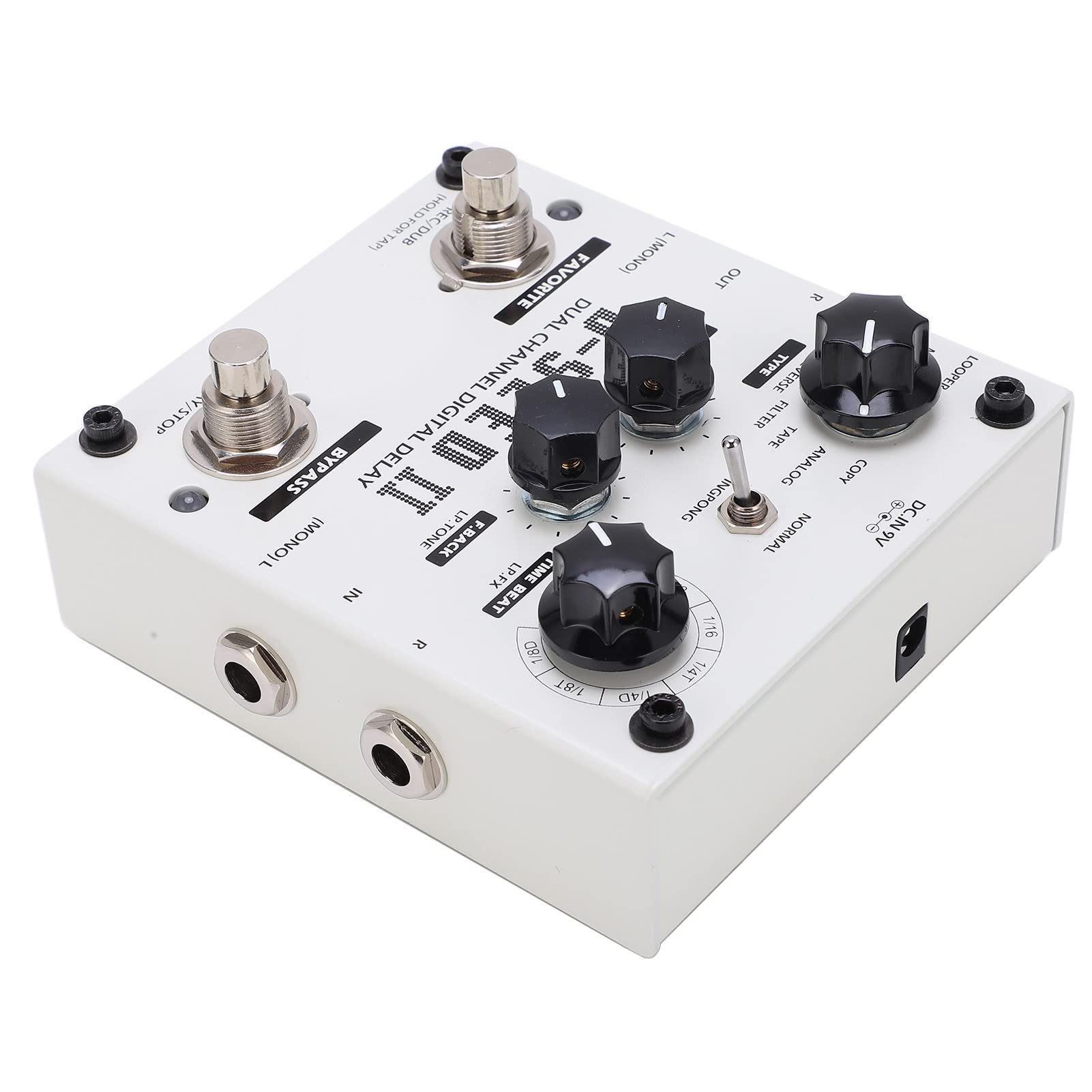 Delay-Effekt, 8 Digitale Delay-Effekte, Stereo-Delay, Stompbox-Delay-Modi, Stereo-Zweikanal für E-Gitarre, 2000 MS, DC9 V, 220 MA