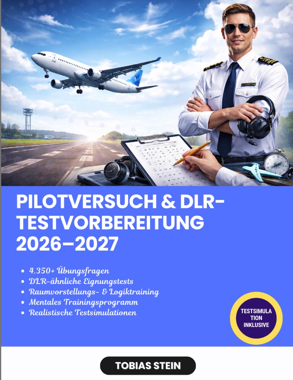 Pilotversuch & DLR-Testvorbereitung 2026–2027: Mit über 4.350 Übungsfragen, Eignungstraining, detaillierten Lösungsstrategien, einem mentalen Trainingsplan und Prüfungsvorbereitung.