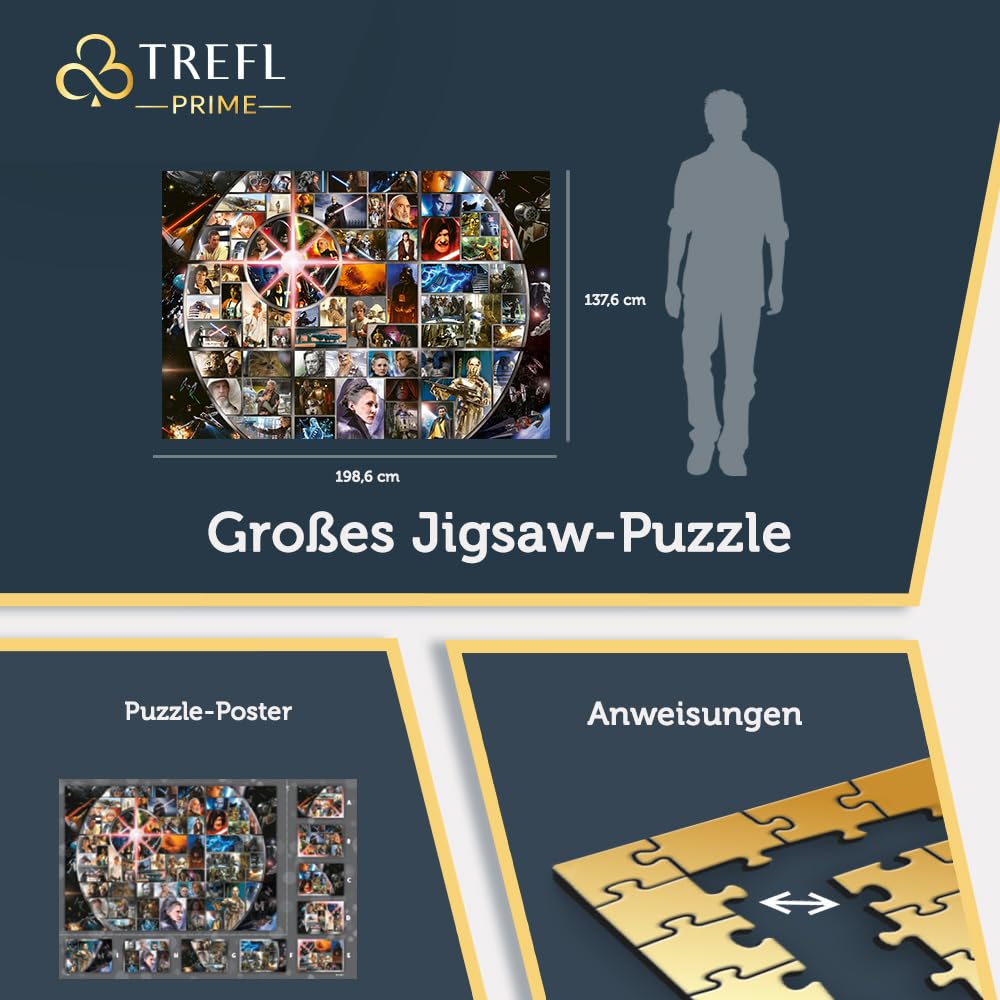 Trefl Prime - Puzzle UFT: Star Wars, Universe Epic Collection - 13500 Elemente, Großes Spiel, Dickster Karton, für Erwachsene und Kinder ab 12 Jahren