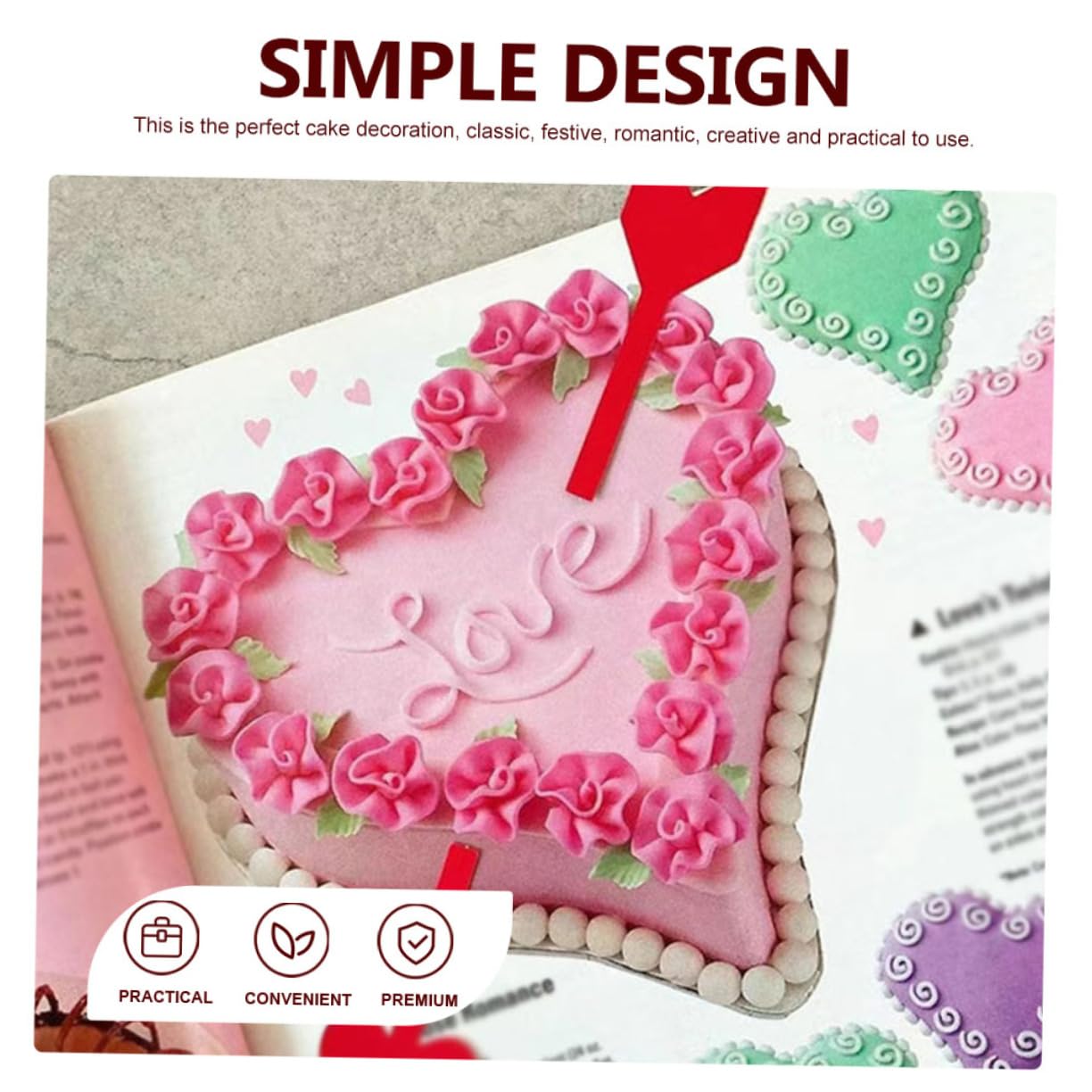 Toyvian 100piezas Adornos De Pastel De Cupido Para Decoración De San Valentín Toppers Para Tartas y Decoraciones Para Bodas y Fiestas