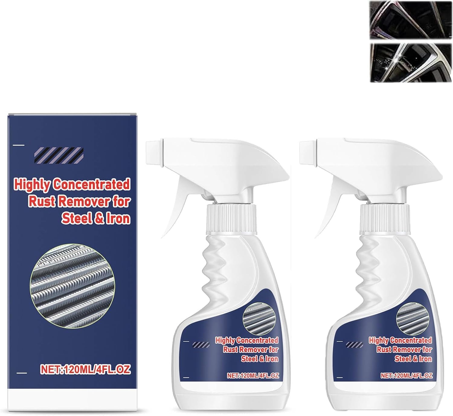 Generisch Hochleistungs-Rostlöser für Metall, Leistungsstarker Rostlöser für Iron, Kraftvoller Rostlöser für Metall und Edelstahl, Highly Concentrated Rust Remover for Steel & Iron (3)