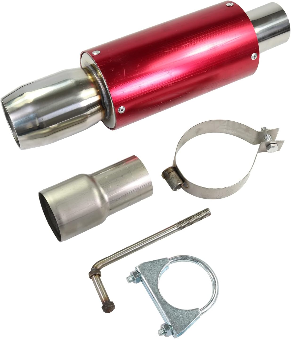 NEW PERFORMANCE EXHAUST MUFFLER BACK BOX SINGLE TIP STAINLESS STEEL