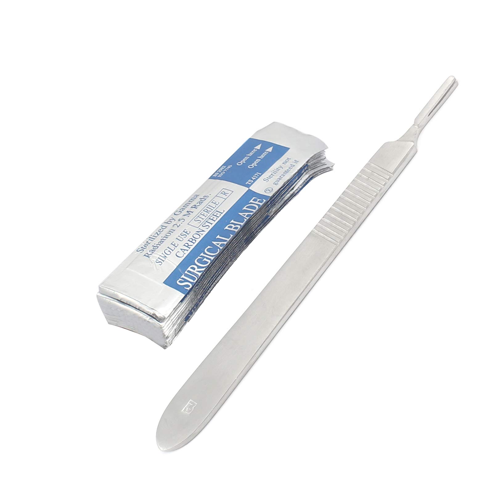 AAProTools Scalpel Blades #10 Includes #3 Metal Handle – Suitable For Dermaplaning, Crafts, Instruments/equipment Pack Of 10 A+ Quality