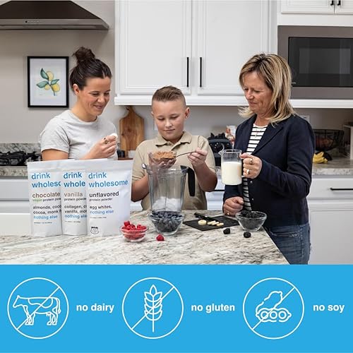 Miniatura 4 de drink wholesome Proteína en polvo de clara de huevo de vainilla  Fácil de digerir y amigable con el intestino  Ingredientes simples  Sin aditivos