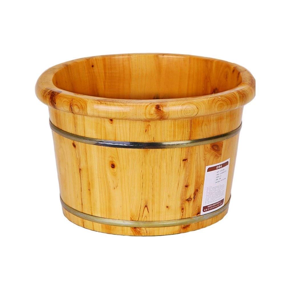 Hölzernes Fußbecken, Massivholz-Fußwanne, Pediküre-Schüssel Spa-Massage-Zedern-Pediküre-Fässer Haushalts-Fußbad-Fass (Color : Natural)