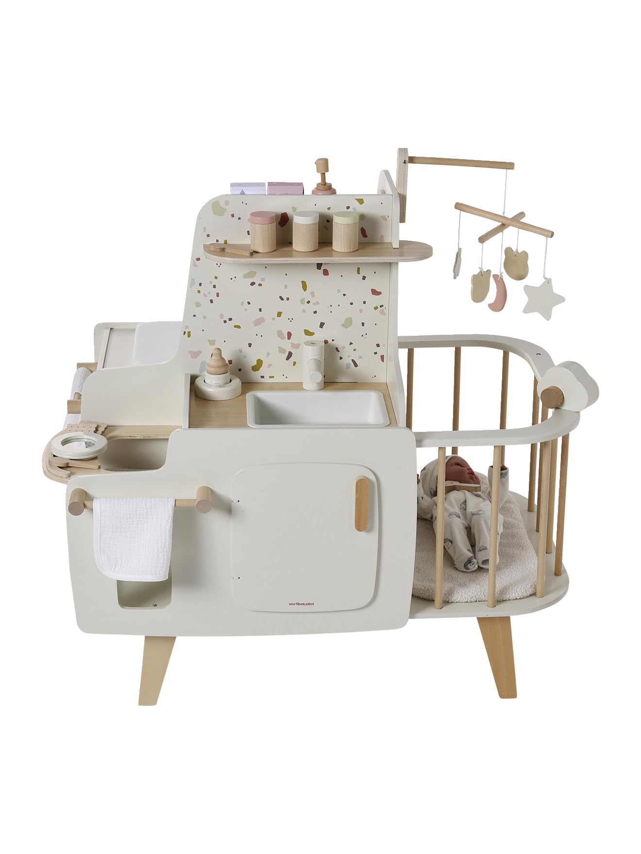 VERTBAUDET Nurserie poupon en bois FSC® blanc TU