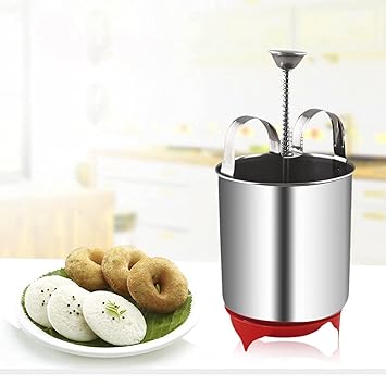 MAGIC SHOP Maker Stainless Steel Menduvada Machine vada Maker Mini Donut Mould Easy Fast Portable Maker D