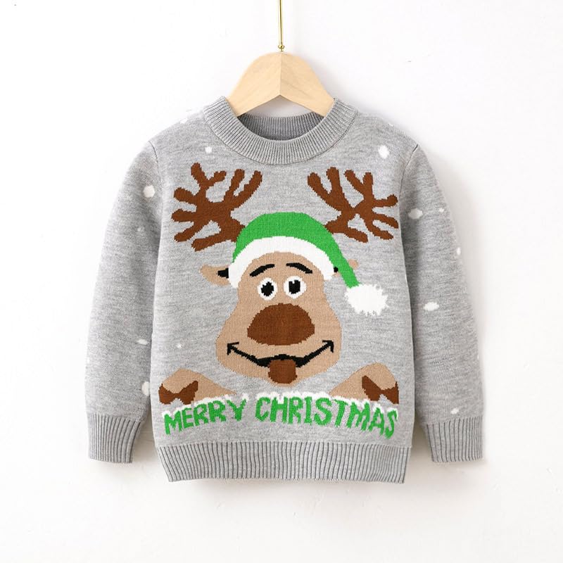 Amazon.co.jp: 子供用セータークリスマス鹿子供用ニット春と秋の子供服 