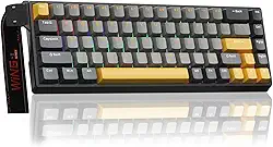 AULA Win68 He Max - Teclado Para Jogos Com Efeito Hall E Interruptor Magnético, Modo De Disparo Rápido Atuação Ajustável, Taxa Pesquisa 8 Khz, Retroiluminação Rgb Fio Mecânico 60%