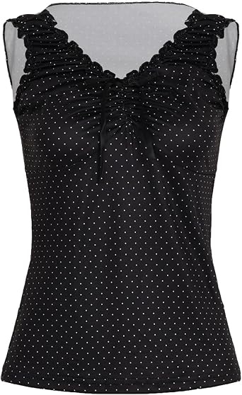 Polka Dot Top Himekaji Ruffle Trim Bow Tie Igari Clothes Slim Fit Fairy Top Y2k Shirts Retro Casual Aesthetic Tops