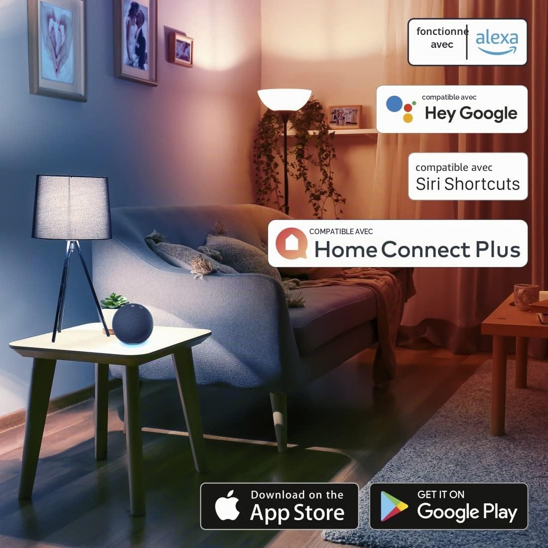 Hama Pack Thermostat Interlligent Hub + 2 Têtes Thermostatiques Connectées Intelligentes (Kit de Base Contrôle Régulateur de Chauffage WiFi, Economie d'Energie, Compatible Alexa Google Siri) Blanc