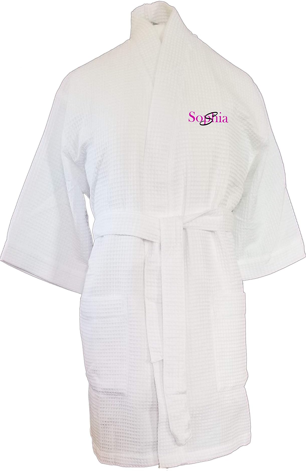 Tri Color RobesTri Color Robes Cotton Waffle Robe White Monogrammed Gifts Bridesmaids Embroidered Gifts Bridesmaids