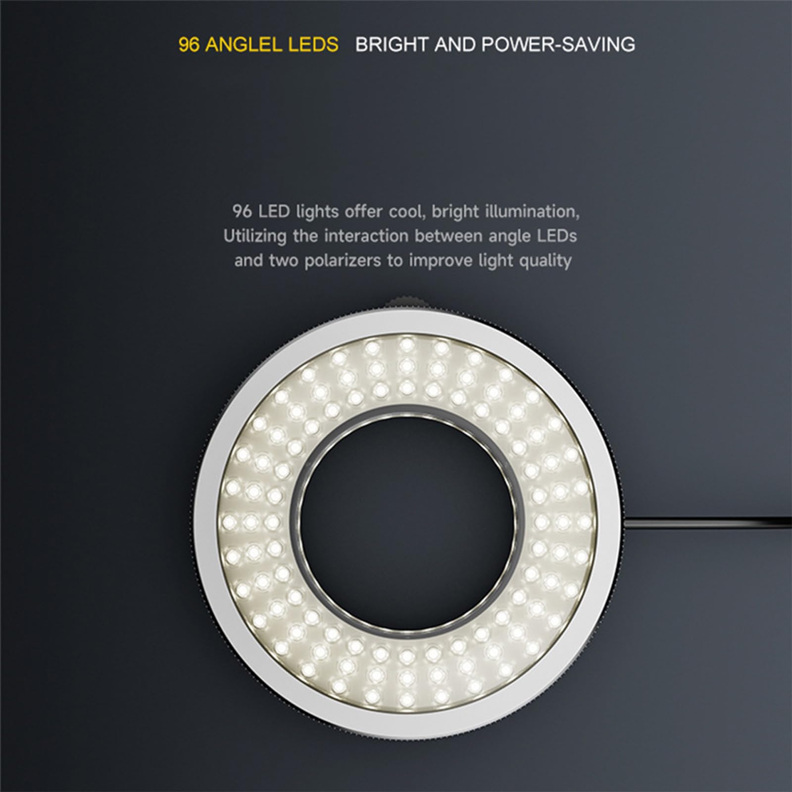 Hohe Helligkeit LED Polarisiertes Licht für Mikroskope Metallgehäuse Enhancer Mikroskopringe Leichtmetall