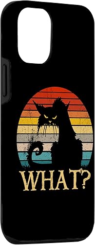 Miniatura 6 de iPhone 11 Pro Max Retro Vintage Cat What Divertida camisa de gato negro funda de gato asesino