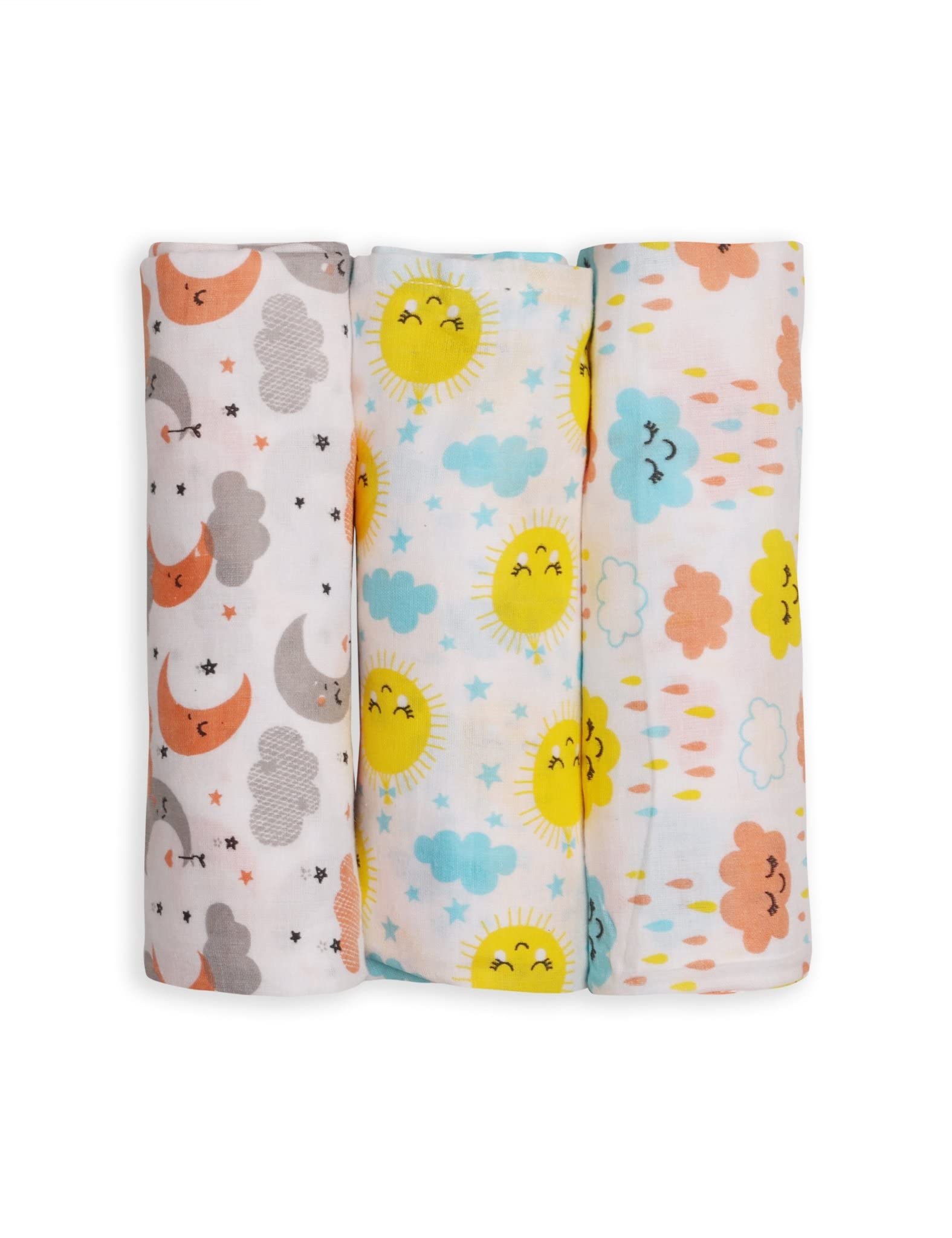 The Mom Store Baby Swaddle Wrap Combo 3 | Cotton | Comfortable |Little Sunshine|Moon Kid|Dream On| New Born