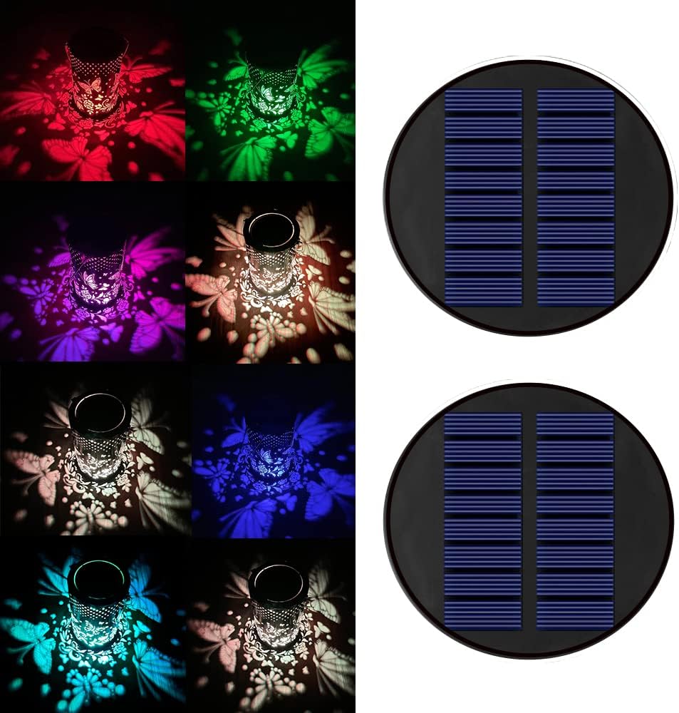 EDOF 2022 Upgraded 8 Color 2 Pack Replacement Solar Light