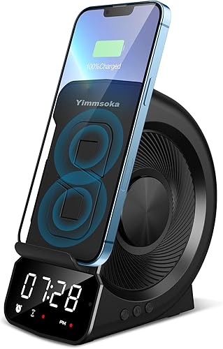 Yimmsoka Radio reloj, reloj despertador con cargador USB, radio con Bluetooth, reloj de mesa, radio de oficina, reloj de altavoz Bluetooth, radios