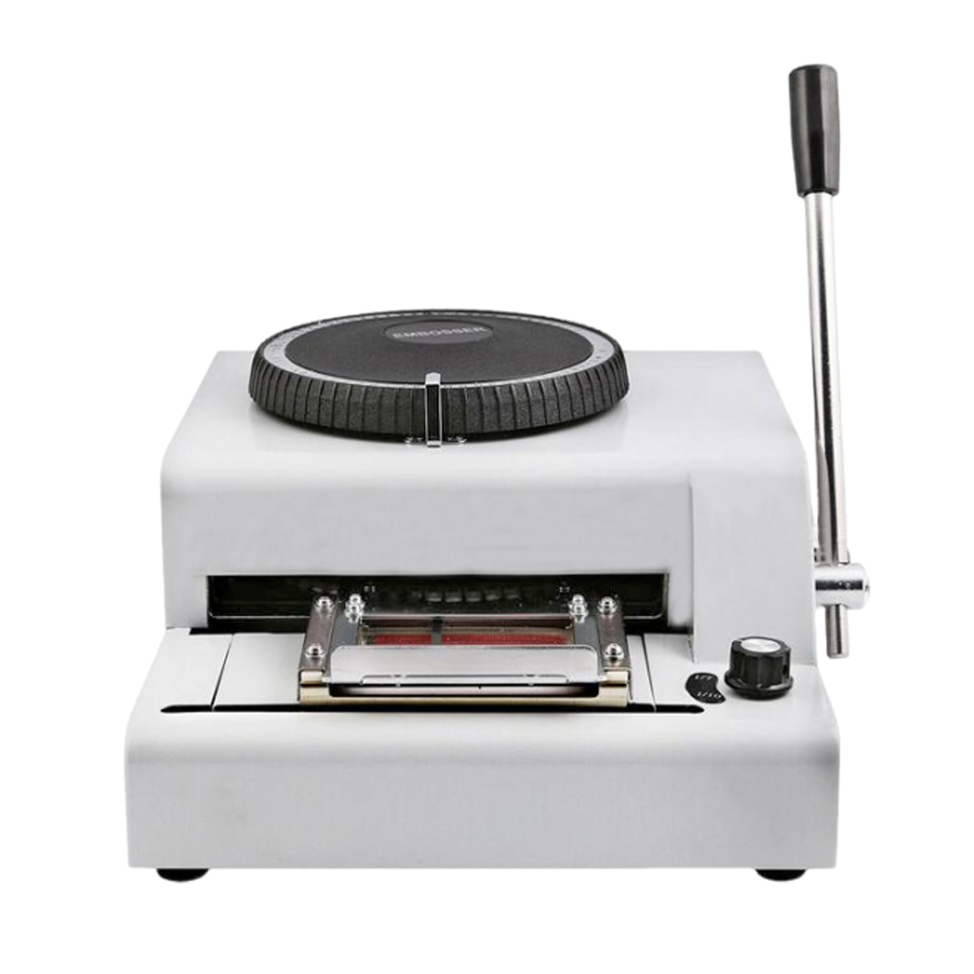 INTSUPERMAI PVC Card Embosser Manual Embossing Stamping Machine for ID Card Gift VIP Club Cards (68 Characters)
