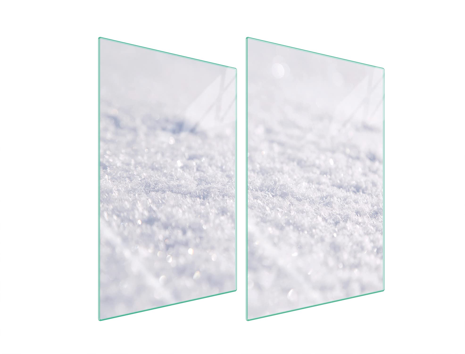 DarHaus Placa protectora de vitrocerámica 2 x 35 x 52 cm 2 piezas cocina eléctrica universal para inducción protección contra salpicaduras tabla de cortar de vidrio templado, BLANCO